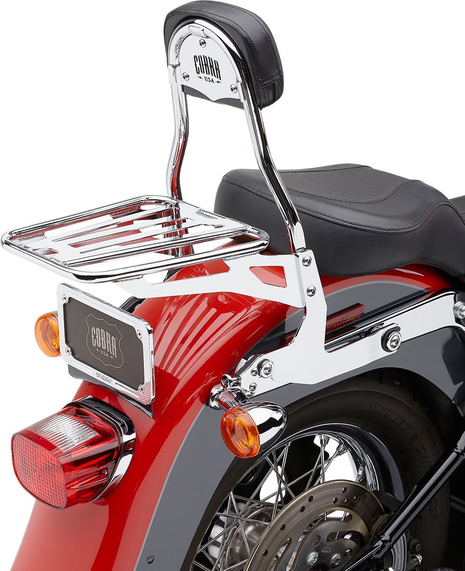 Cobra Backrest Kit - 14" - Chrome - Softail