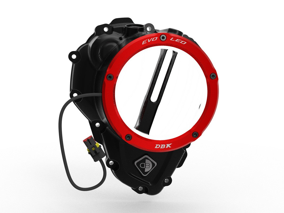 Ducabike DBK Ccdvl16 Triumph Clear Clutch Cover 3D-EVO LED - BLACK-RED