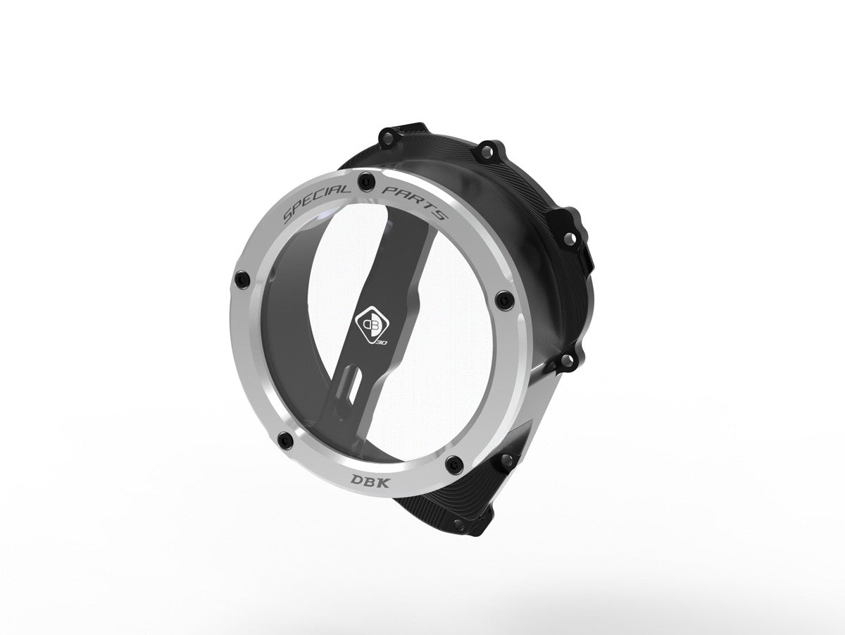 Ducabike DBK Ccdv19 Triumph 765 Clear Clutch Cover Oil Bath 3D-EVO - BLACK-SILVER