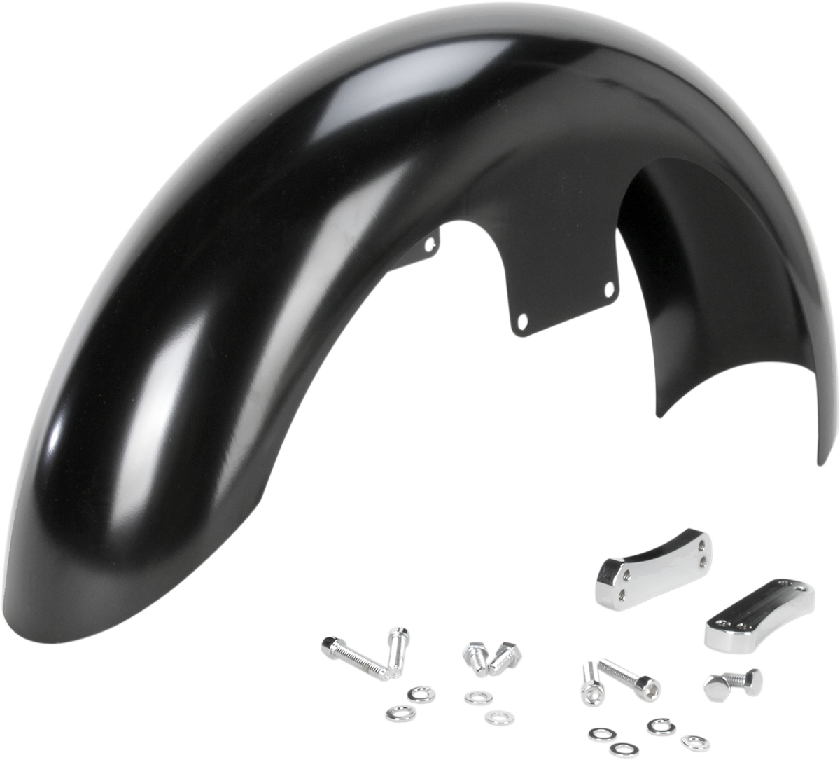 Klock Werks Slicer Front Fender - Black - 19" - HD Dyna/Softail