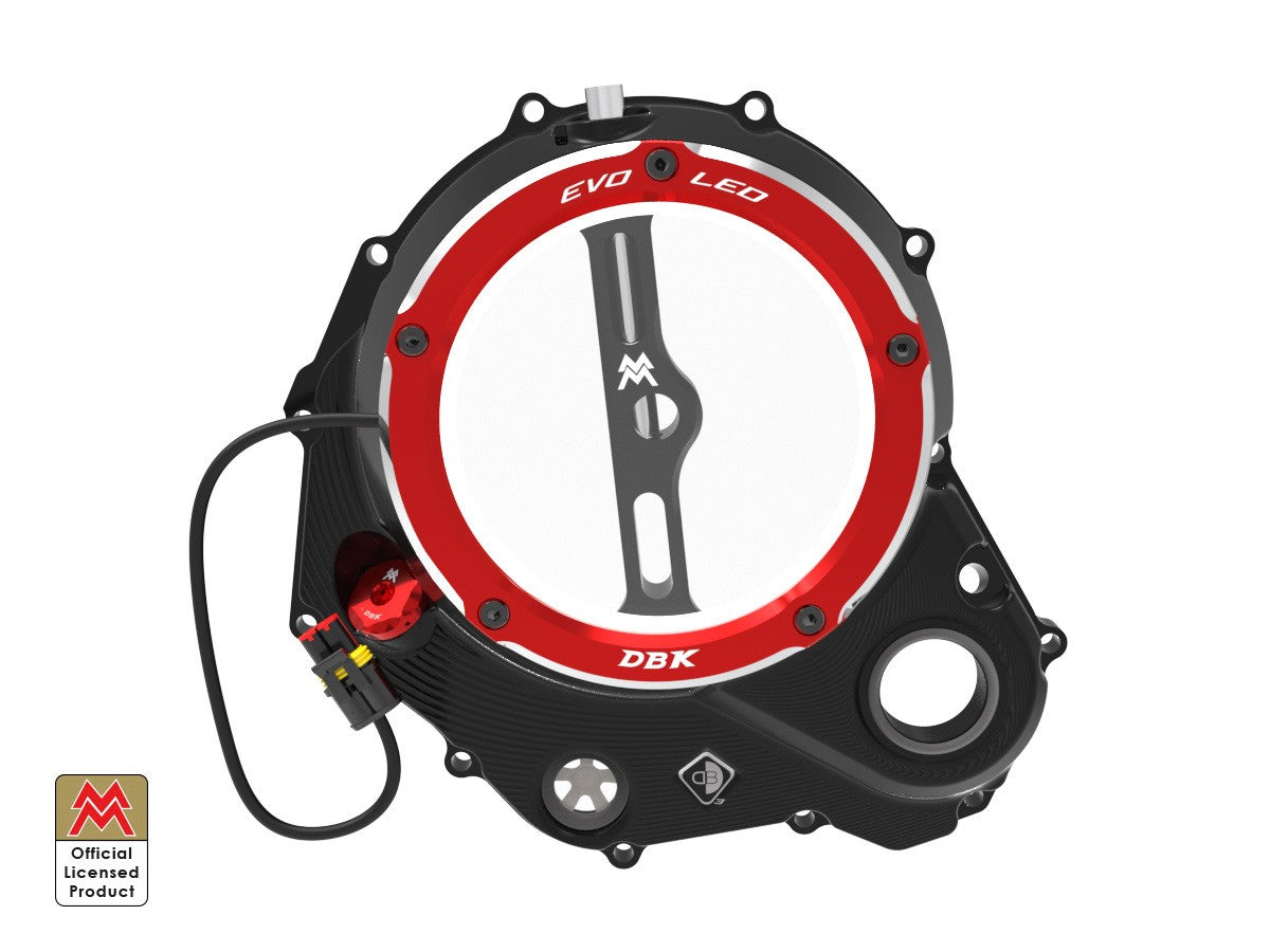 Ducabike DBK Clear Clutch Cover EVO LED Moto Morini - BLACK-RED