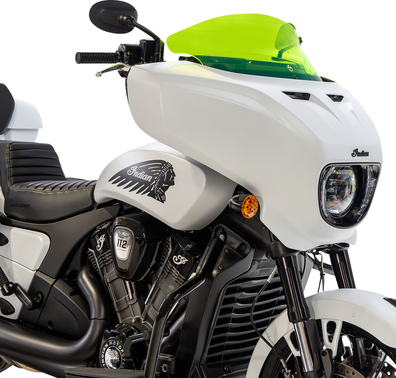 Klock Werks Windshield - 9" - Green Ice - Chieftain PowerPlus/Roadmaster PowerPlus