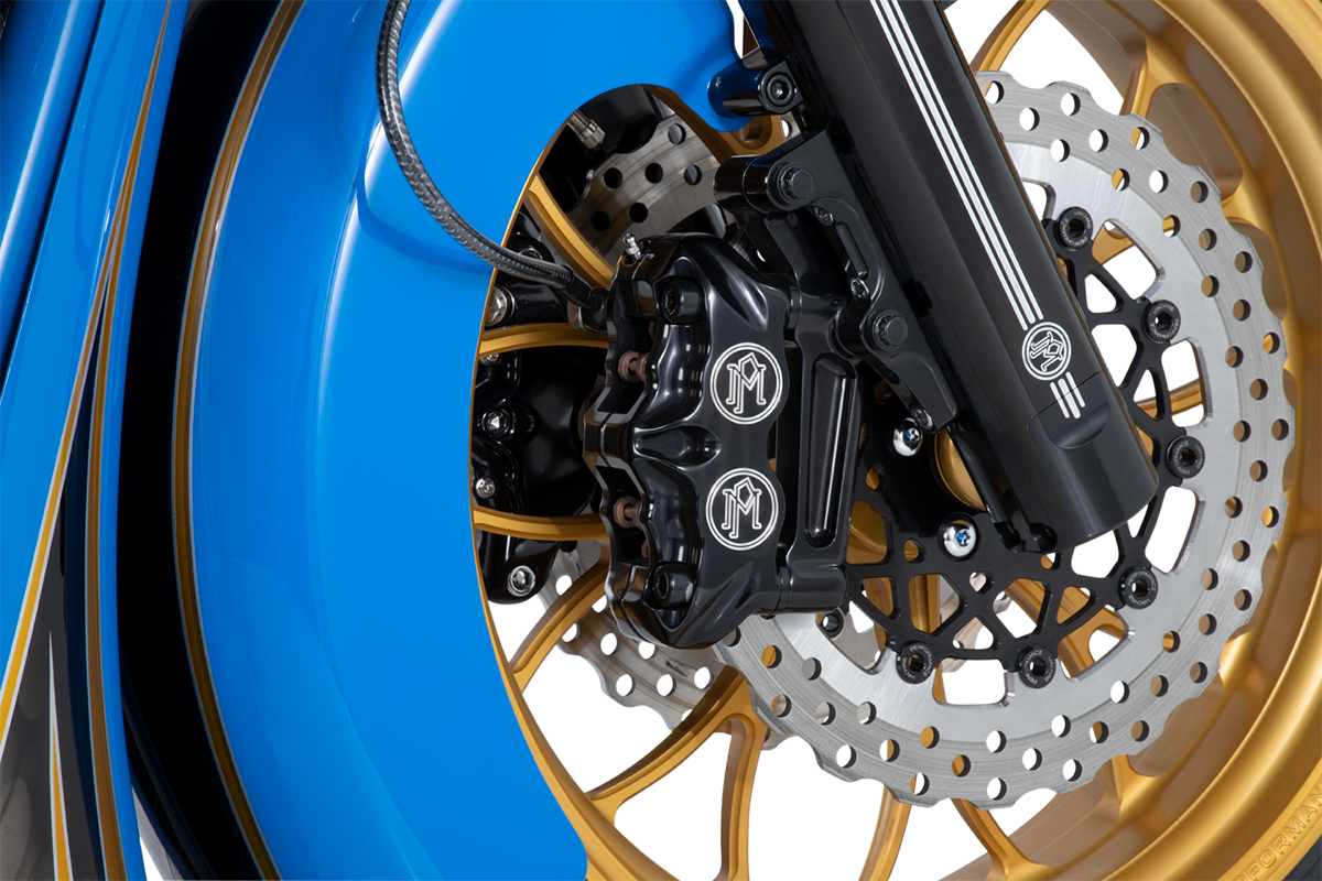 Performance Machine (PM) Fork Leg Kit - Black - Lower - Dual Disc - Contrast Cut - '14-'20 FL