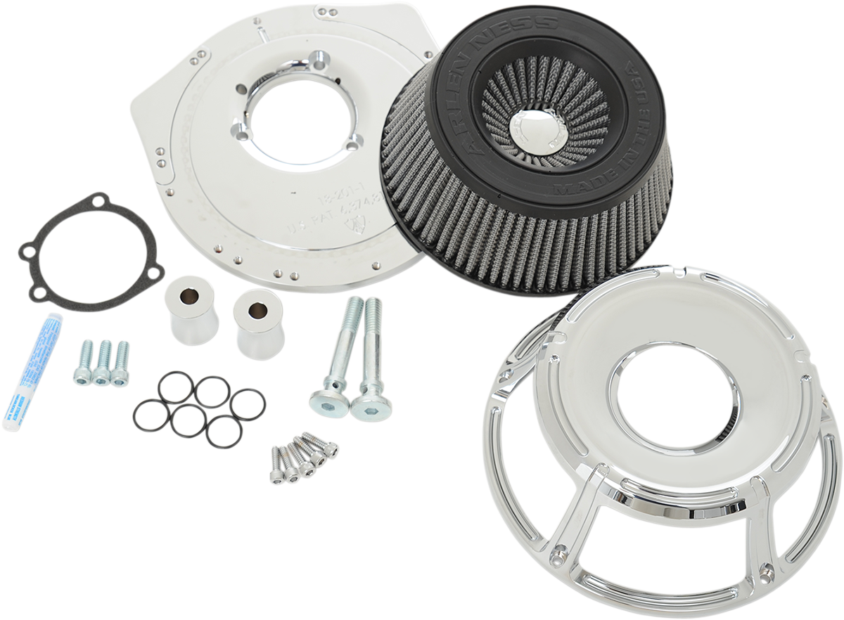 Arlen NESS Inverted Series Air Cleaner Kit - Chrome