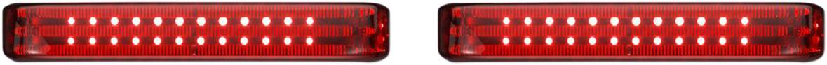 Custom Dynamics Saddlebag LED Lights - Sequential - Chrome/Red