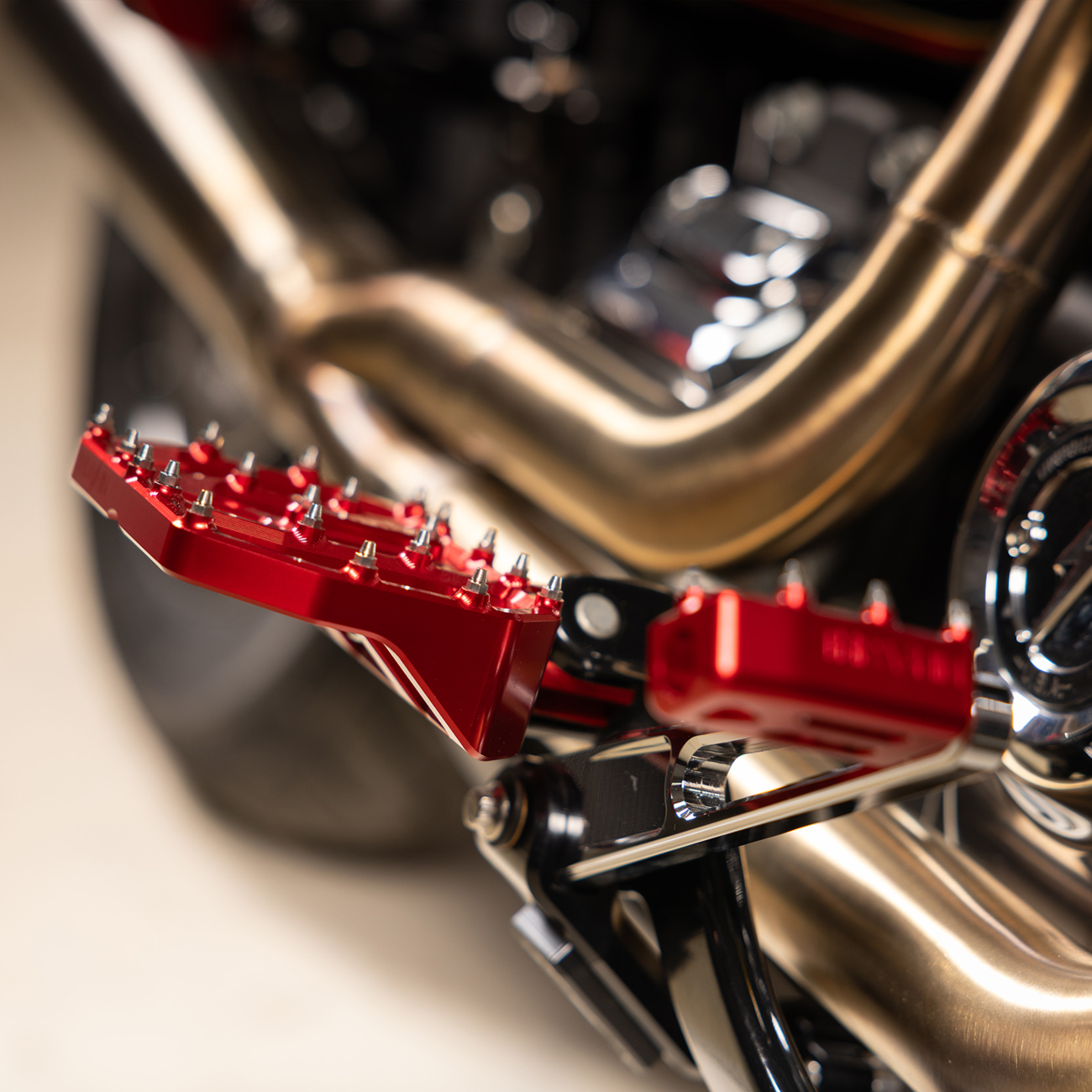 Thrashin Supply CO. Mini Aggressor Floorboards - Red - Rear