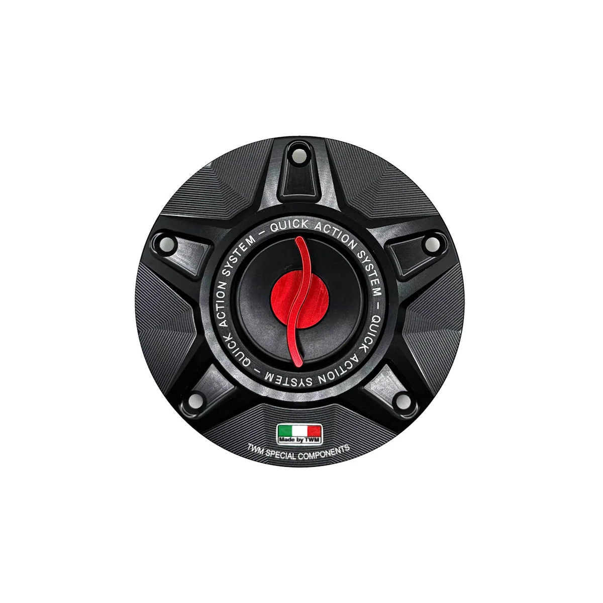 TWM Quick Action CNC Aluminum Gas Cap For Ducati - TDPR.07 - Red