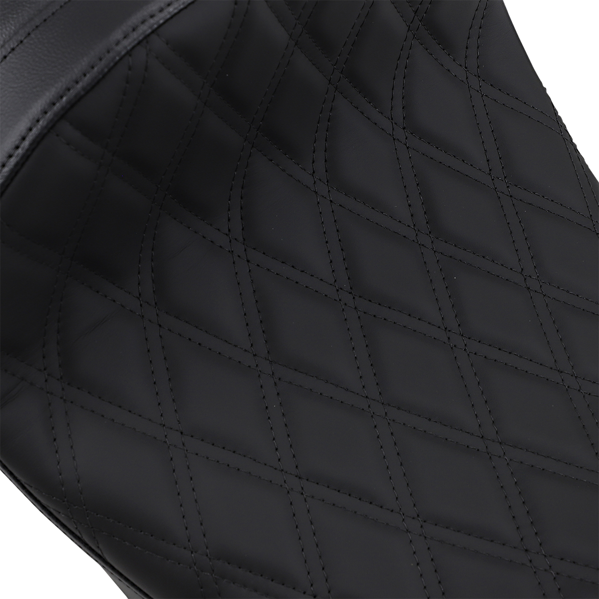 Drag Specialties Seats Forward Low Solo Seat - Diamond - Black Stitching - FL '08-'23