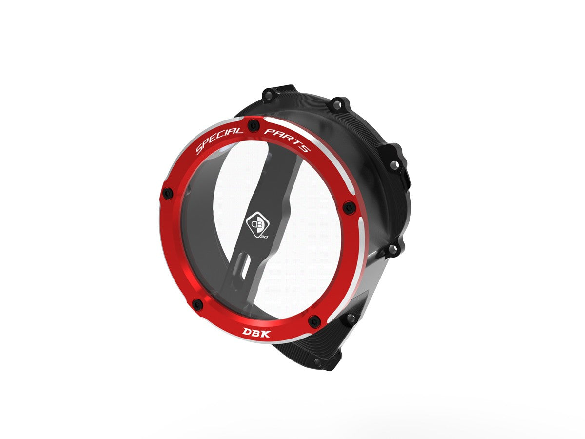 Ducabike DBK Ccdv19 Triumph 765 Clear Clutch Cover Oil Bath 3D-EVO - BLACK-RED