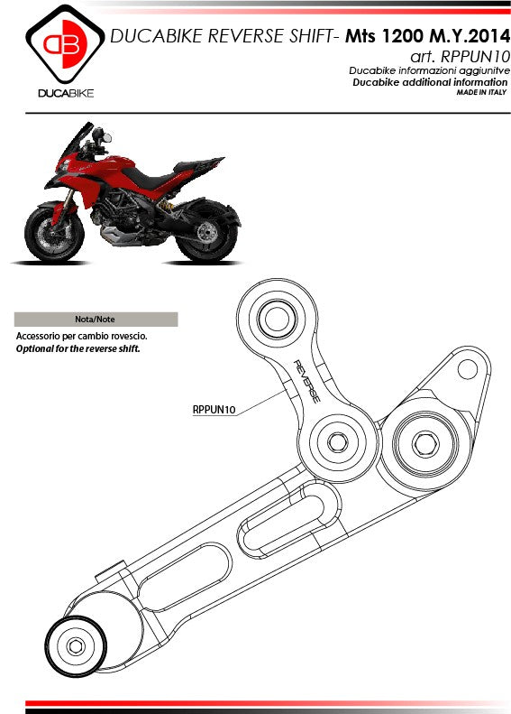 Ducabike DBK RPPUN10 Reverse Shift MY 2010/11