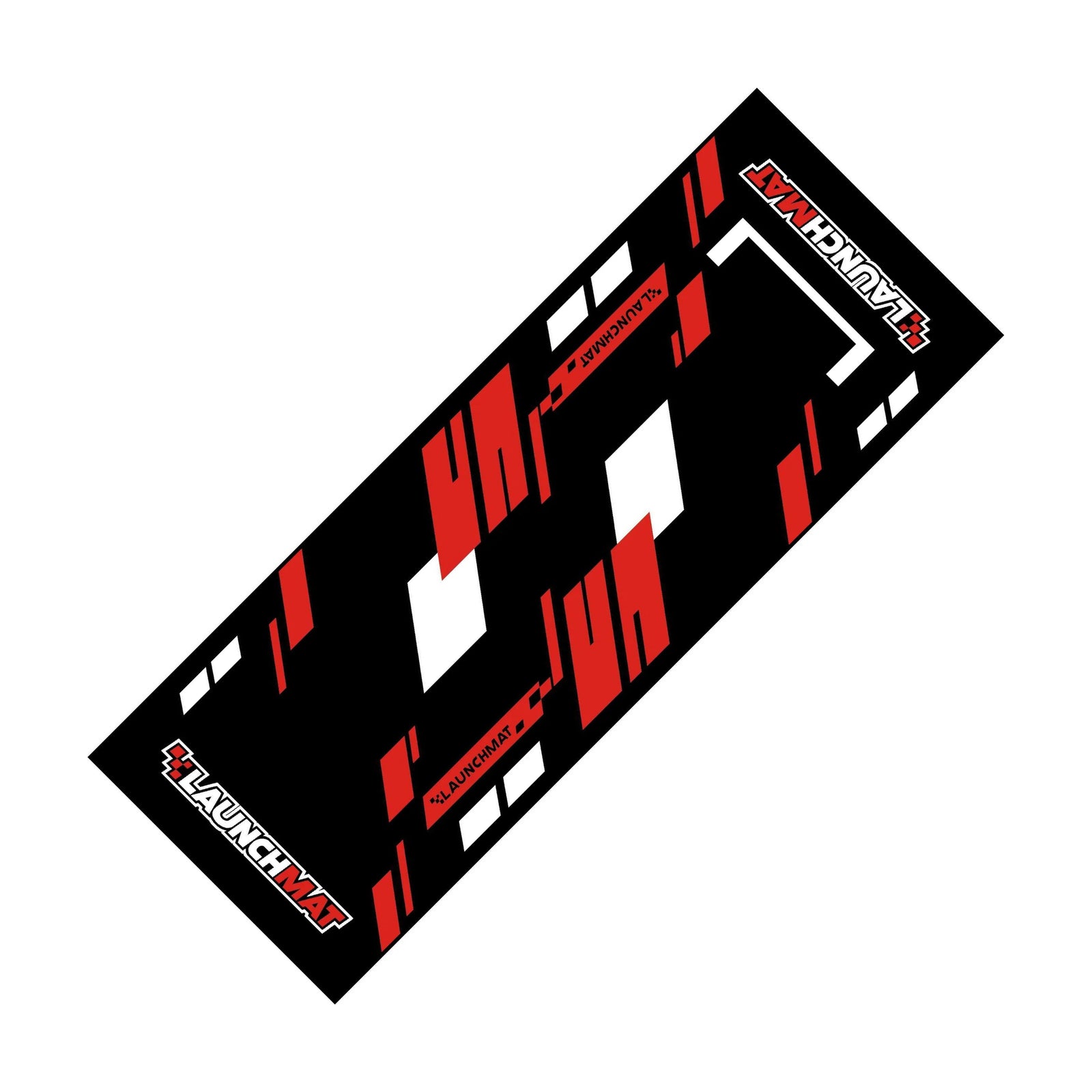 Launchmat Carpeted Paddock Garage Mat - Design 1 - Red