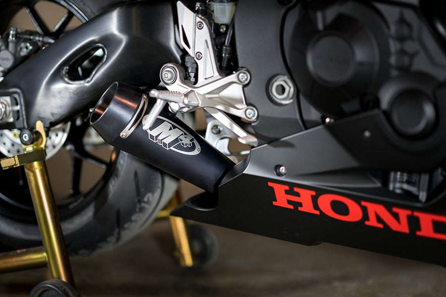 M4 Exhaust 2017 CBR 1000RR GP Style Slip On with Black Ceramic canister