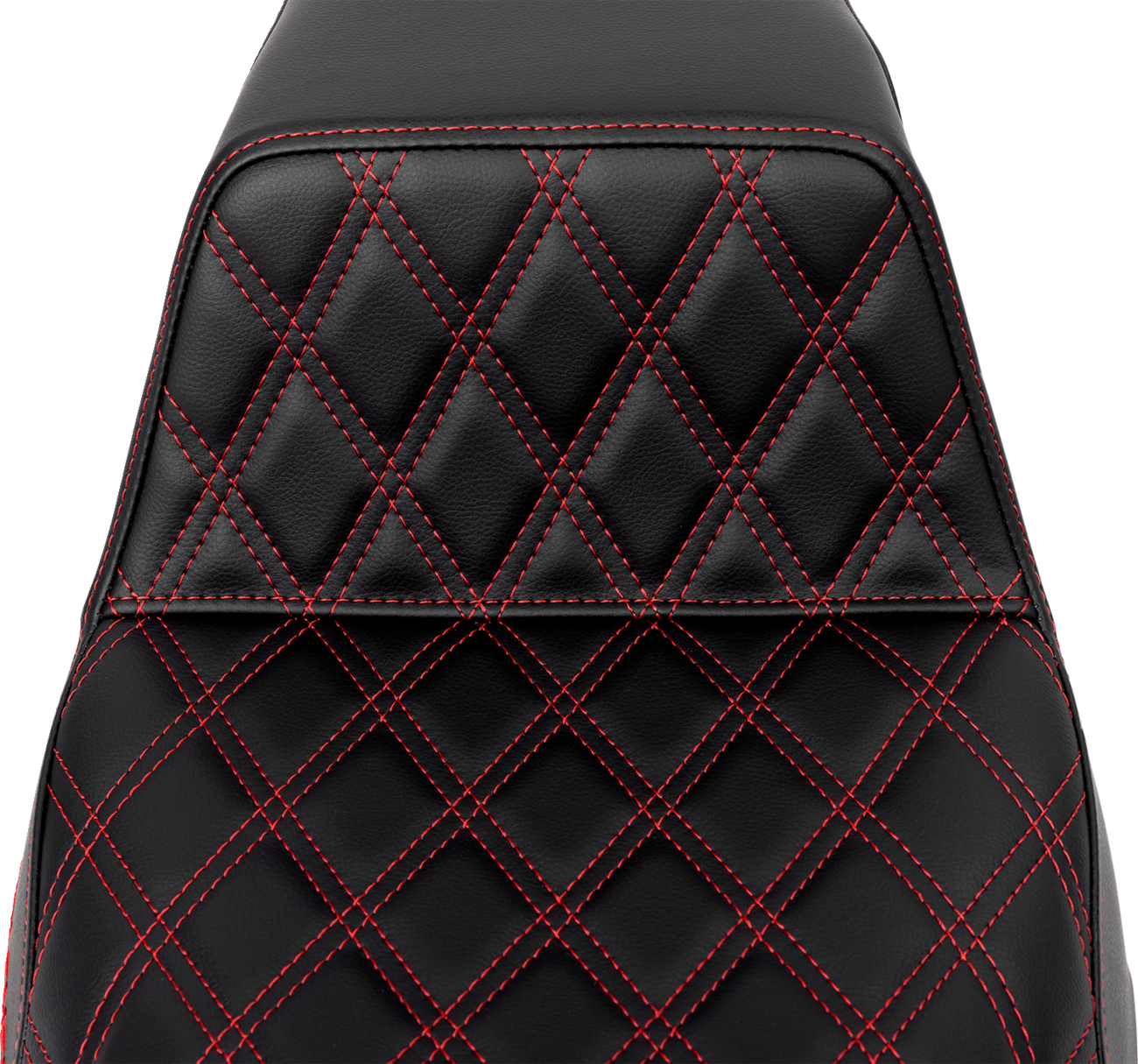 Saddlemen Step-Up Seat - Front Lattice Stitch - Red Stitch - FLH/FLT '08-'23