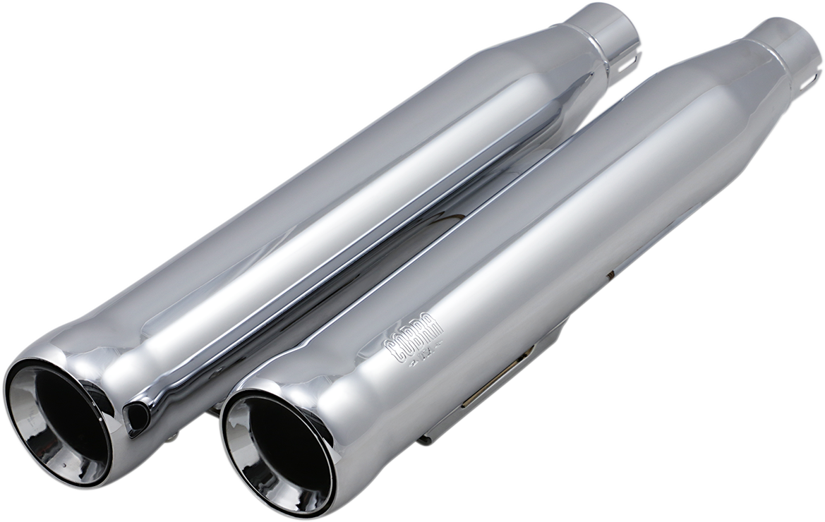 Cobra Neighbor Hater Slip-On Mufflers - 3" - '91-'17 Dyna - Chrome