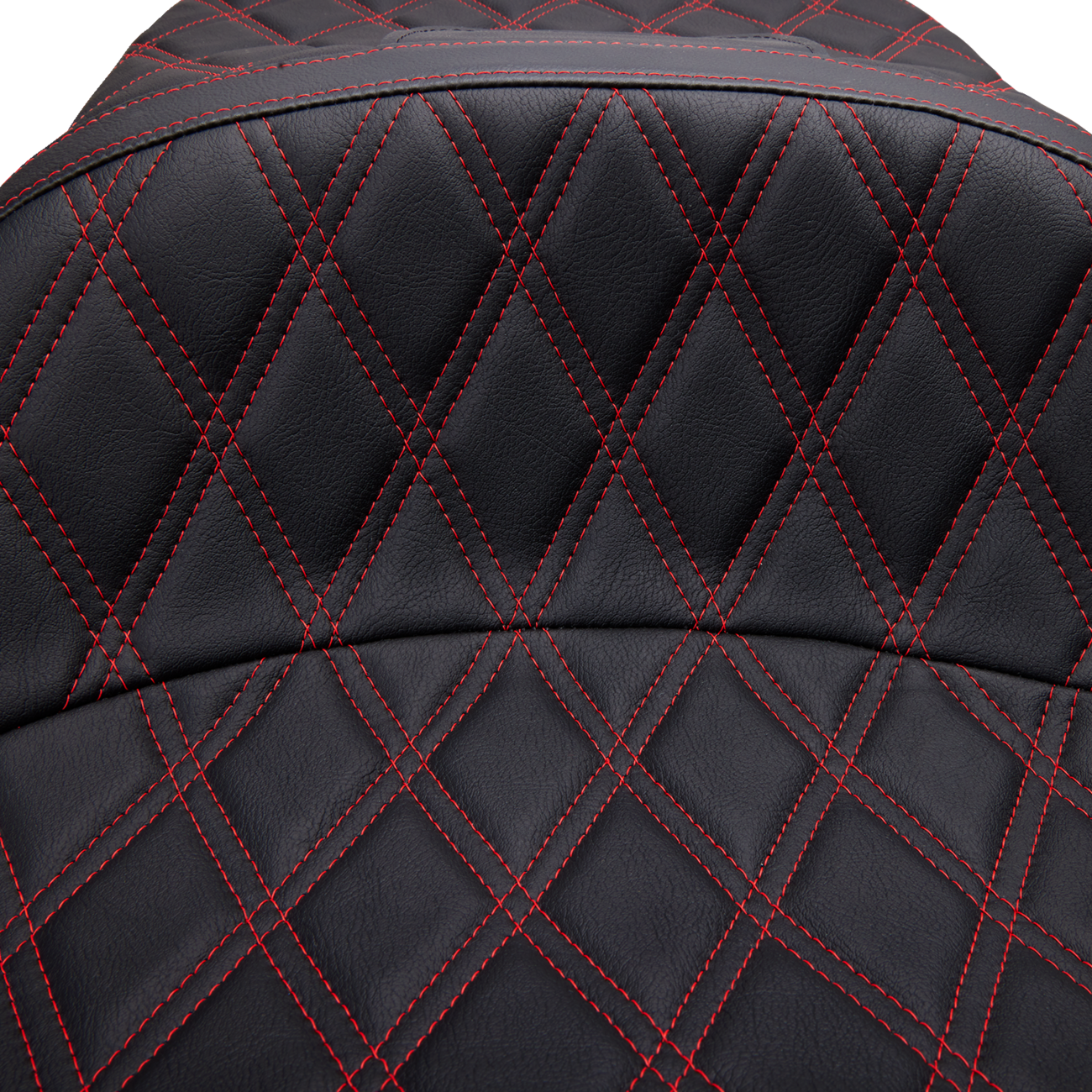 Drag Specialties Seats Freedom Seat - Vinyl - Double Diamond Red Stitch - FLH '97-'07