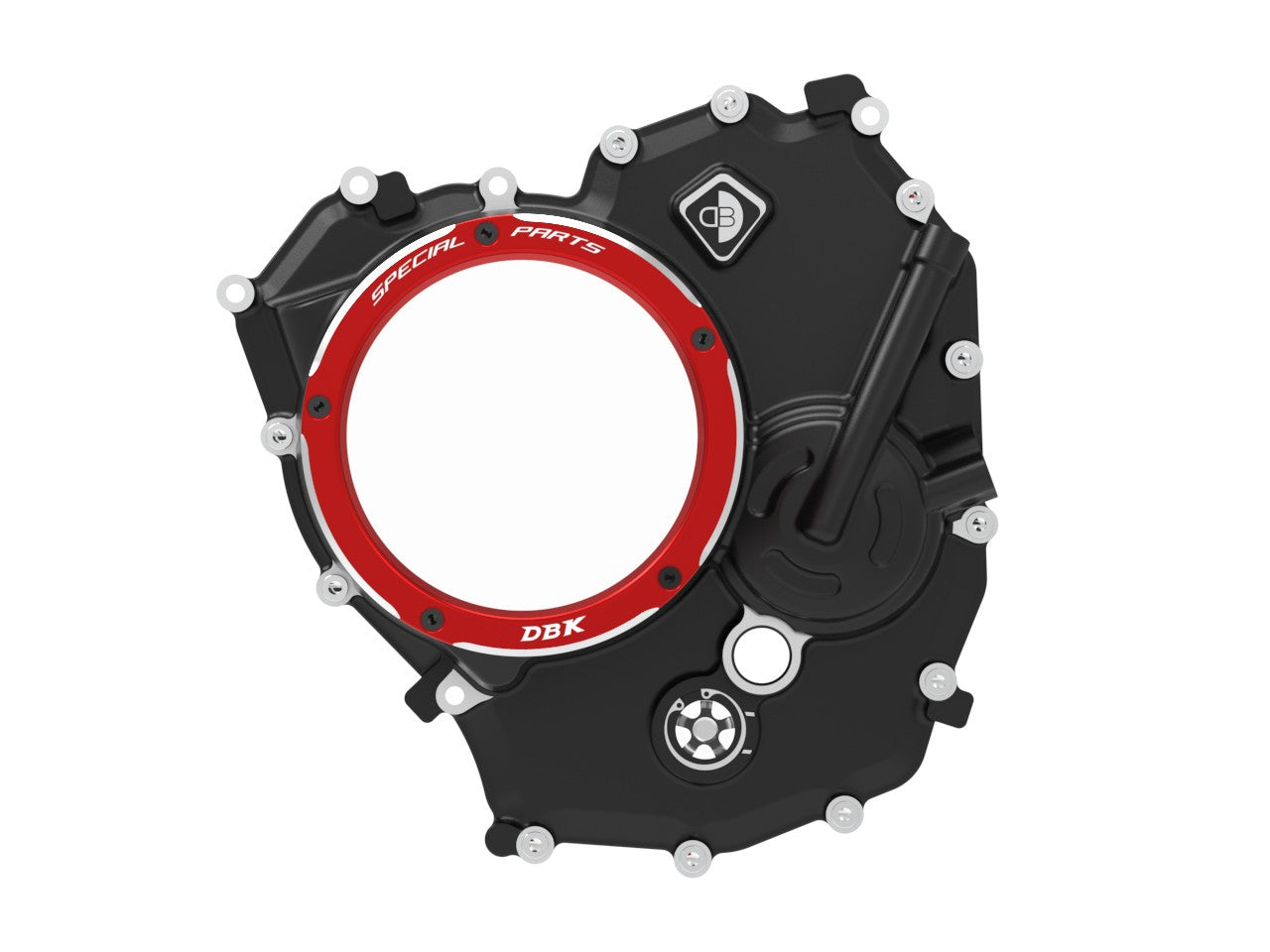 Ducabike DBK Clear Clutch Cover Ducati Panigale Streetfighter V2 - BLACK-RED