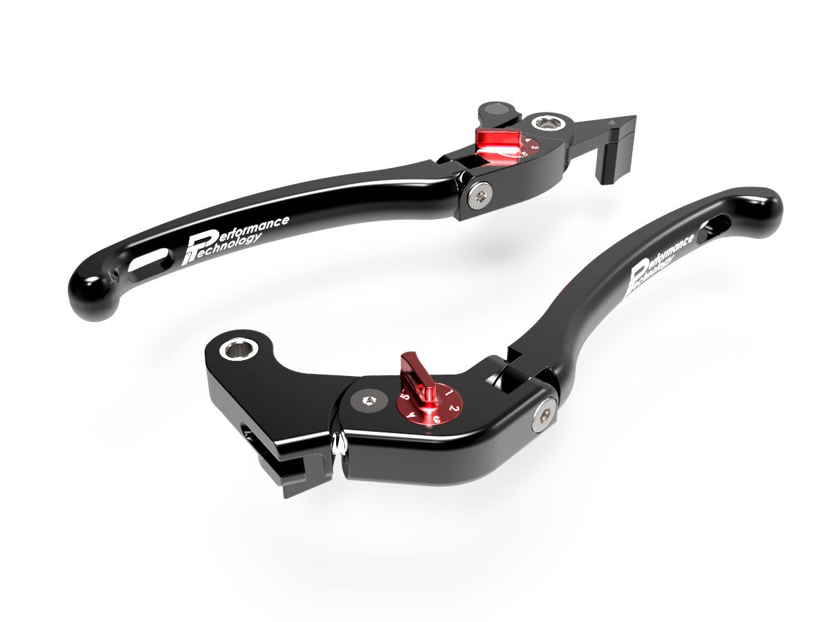 Ducabike DBK LE08 Brake / Clutch Adjustable Levers Eco GP 1 - BLACK-RED