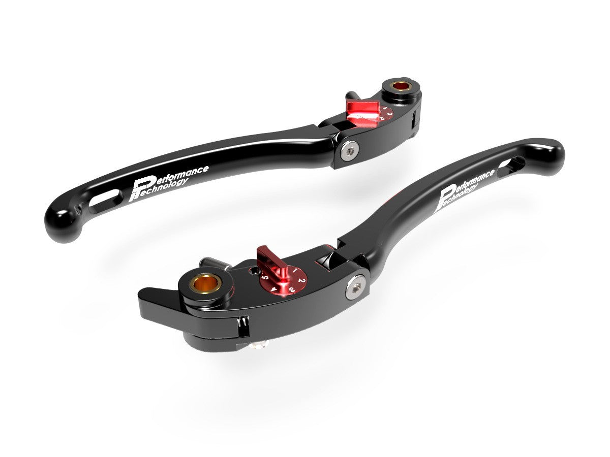 Ducabike DBK LE01 Brake / Clutch Adjustable Levers Eco GP 1 - BLACK-RED