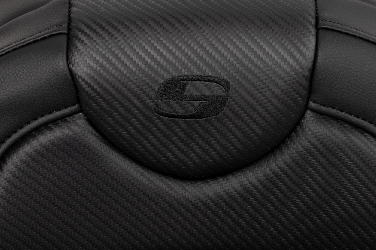 Saddlemen Roadsofa™ Extended Reach Seat - Carbon Fiber - Black Stitch - Without Backrest - FL '08-'24