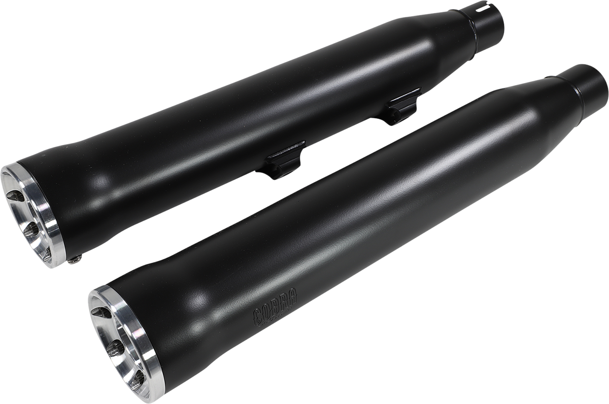 Cobra Slip-On Mufflers With Race-Pro Tips - 3" - Black - '14-'22 XL
