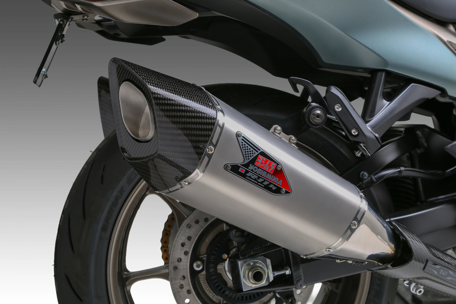 Yoshimura HAYABUSA 2021-26 Race R-11sq-R Dual Stainless Slip-On Exhaust, W/ Stainless Mufflers