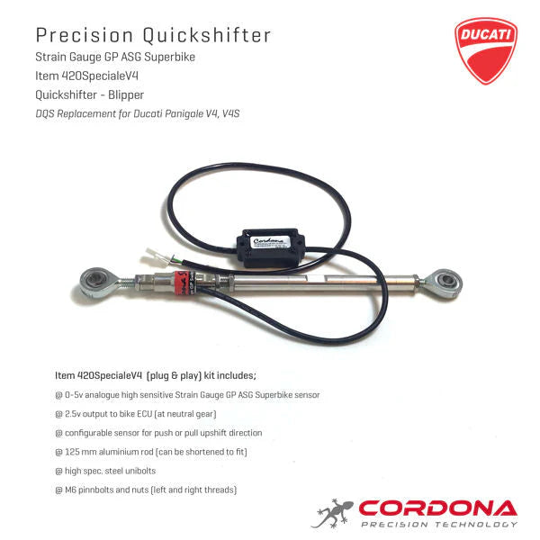 Cordona GP ASG Plug And Play Quickshifter Kit For Panigale V4 V4S