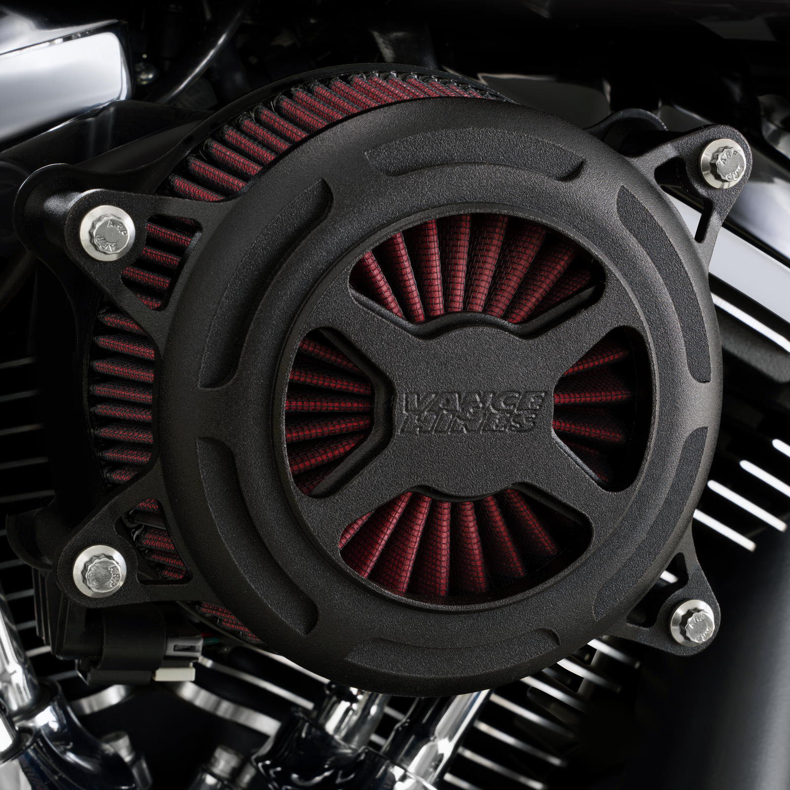 Vance & Hines VO2 X Air Intake Kit - Black Wrinkle