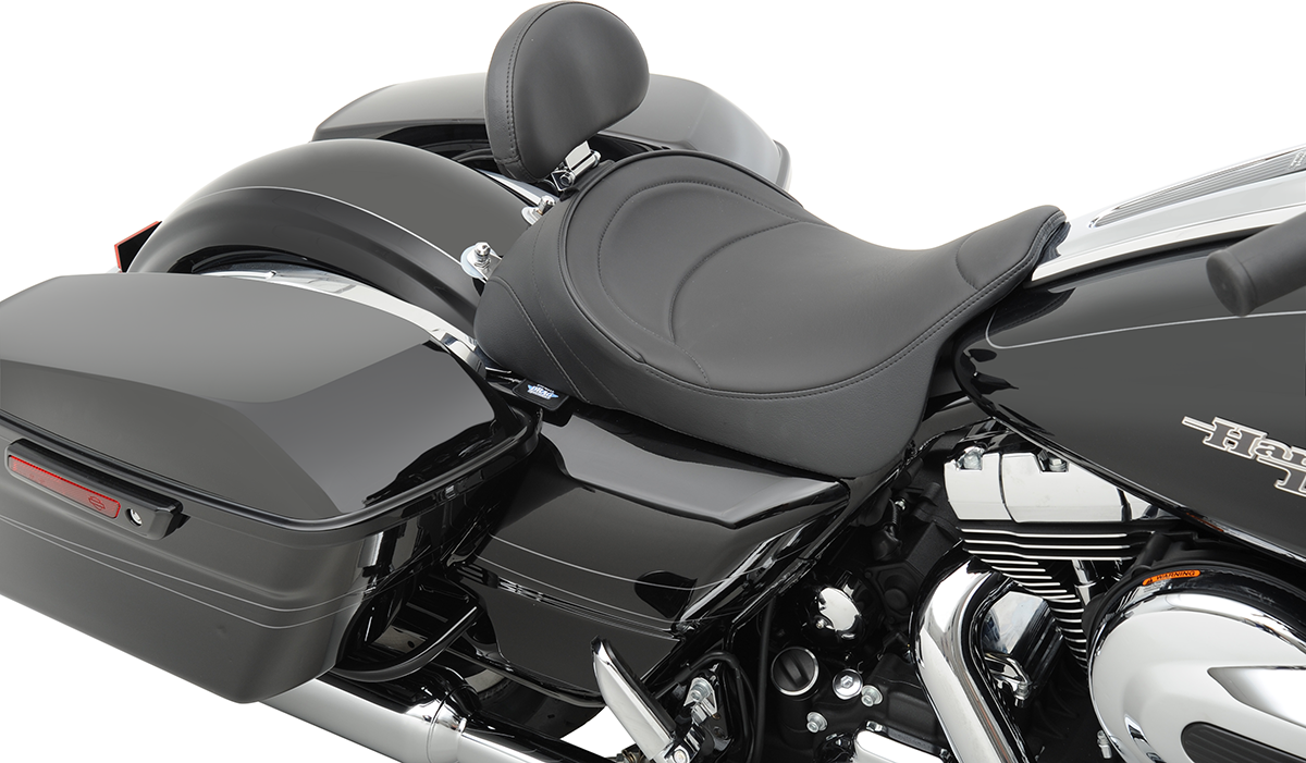 Drag Specialties Seats Solo Seat - Mild Stitched - Driver Backrest - FL '08-'23