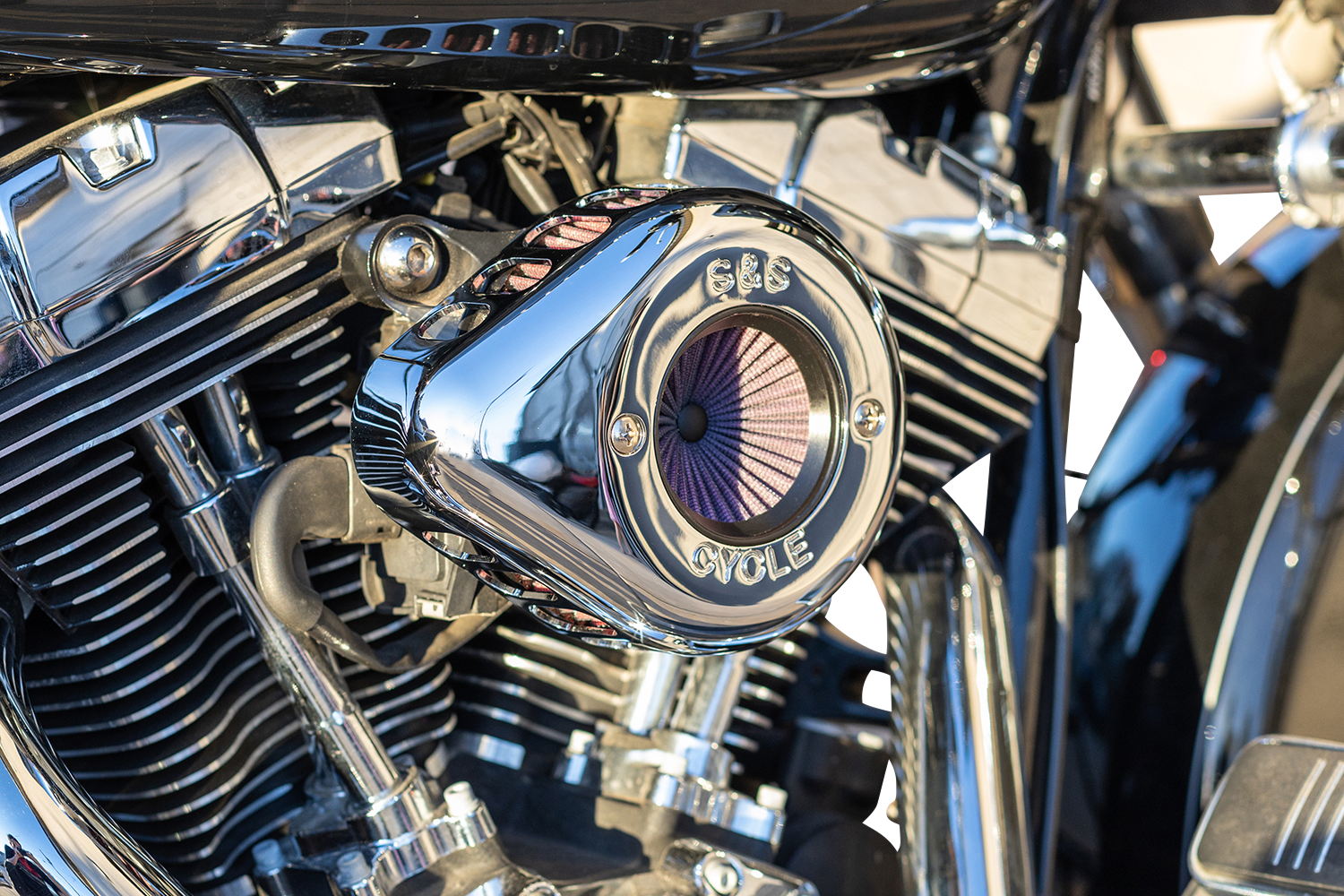 S&S Cycle Air Stinger Stealth Air Cleaner Kit - Chrome