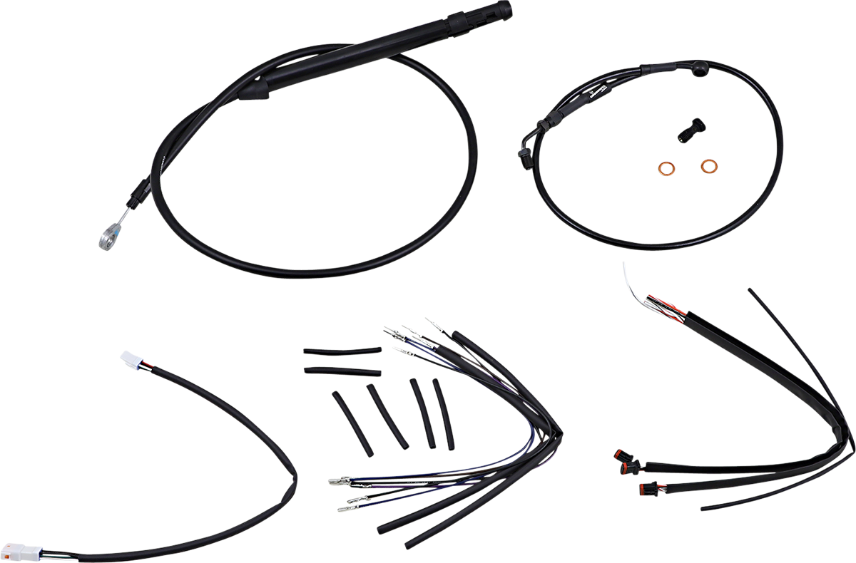 Burly Brand Handlebar Cable And Brake Line Kit For Burly Ape Handlebars