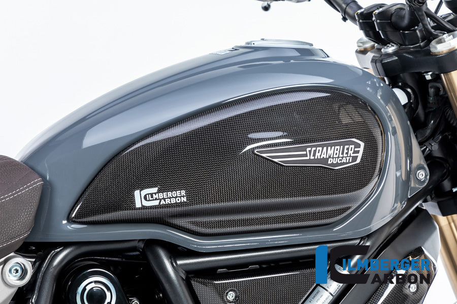 Ilmberger Carbon Tank Cover Right Surface Ducati Scrambler 1100 From 2017 - Gloss