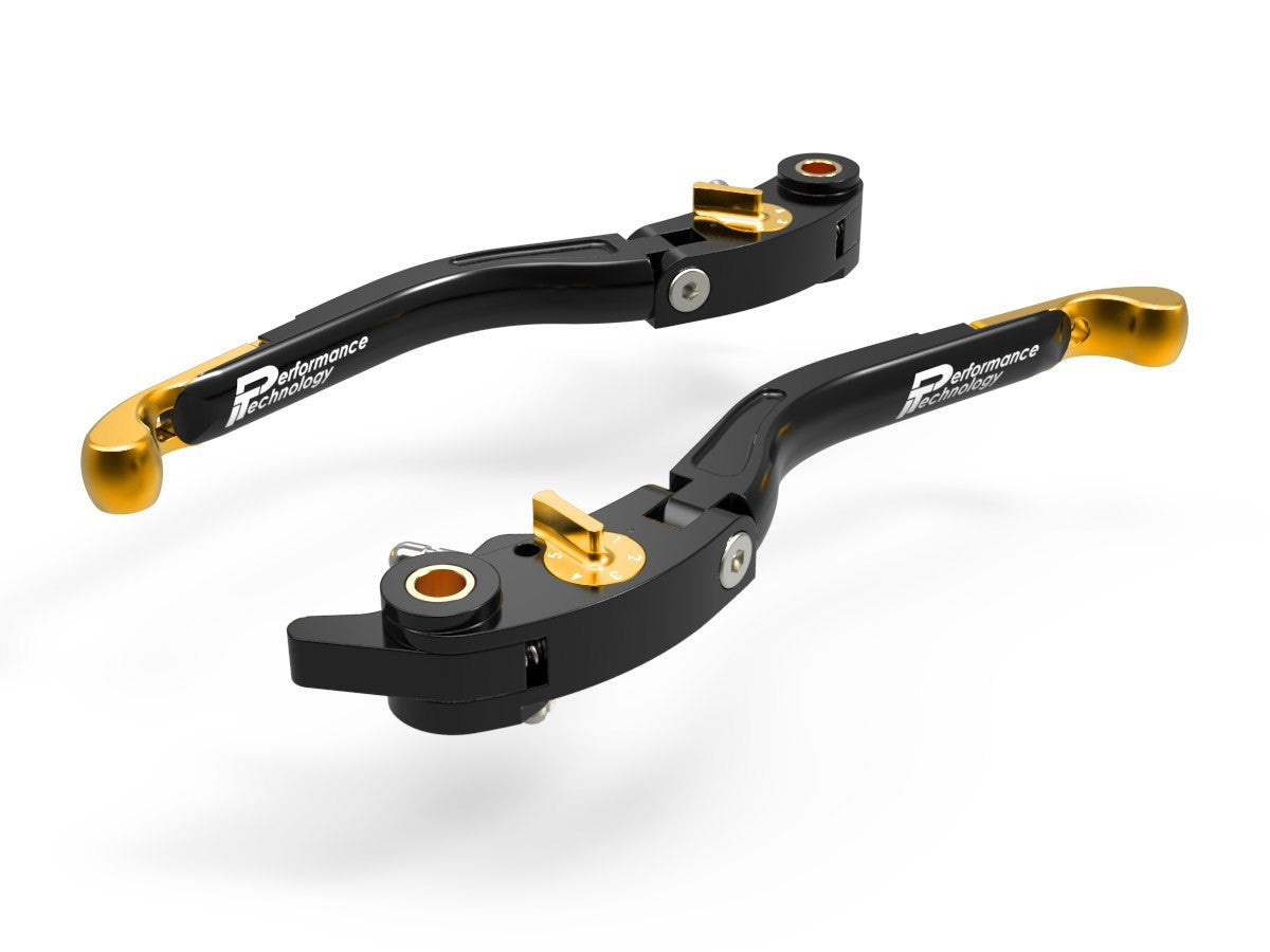 Ducabike DBK LEA01 Brake / Clutch Adjustable Levers Eco GP 2 - BLACK-GOLD