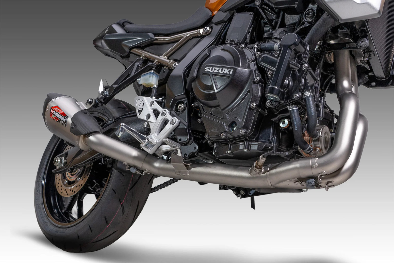 Yoshimura GSX-8S/R/T/TT 23-26 Race AT2 Stainless Full Exhaust, W/ Stainless Muffler