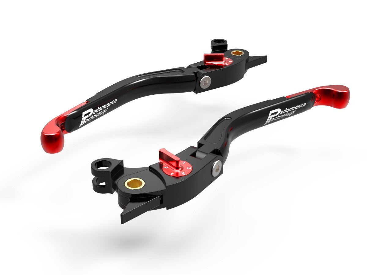 Ducabike DBK LEA02 Brake / Clutch Adjustable Levers Eco GP 2 - BLACK-RED