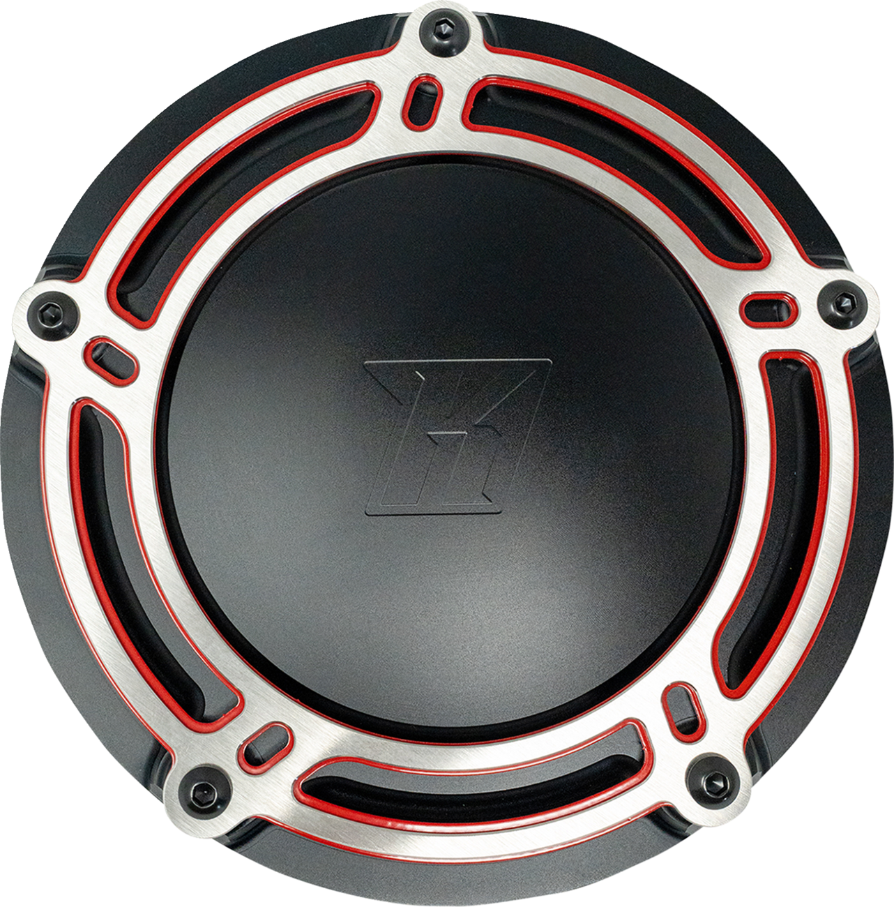 Kodlin USA Derby Cover - NXL Redline - Black/Red - M8 Touring