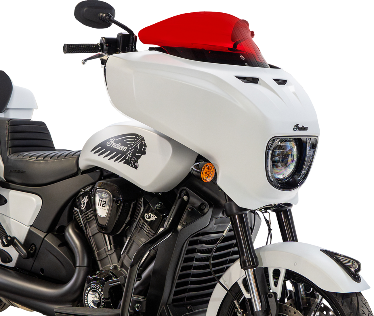 Klock Werks Windshield - 9" - Red - Chieftain PowerPlus/Roadmaster PowerPlus