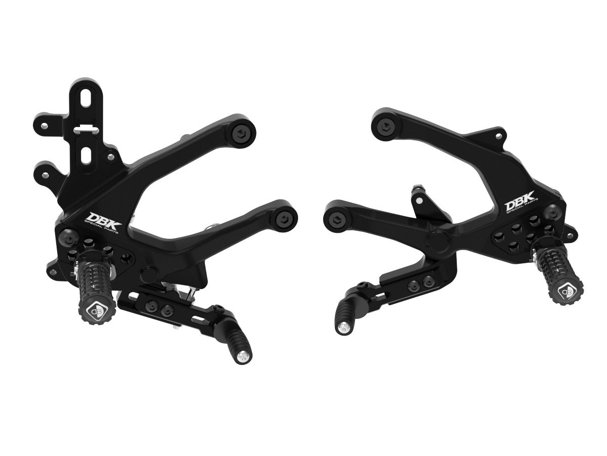 Ducabike DBK PRSFV402 SFV4 MY25 Adjustable Rearsets - BLACK-BLACK