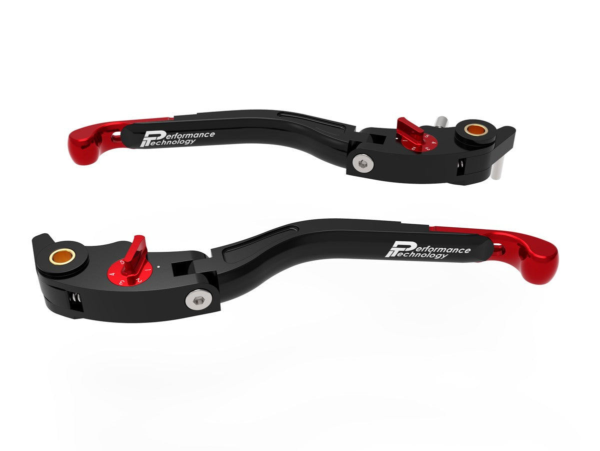 Ducabike DBK LEA17 Brake / Clutch Adjustable Levers Eco GP 2 - BLACK-RED