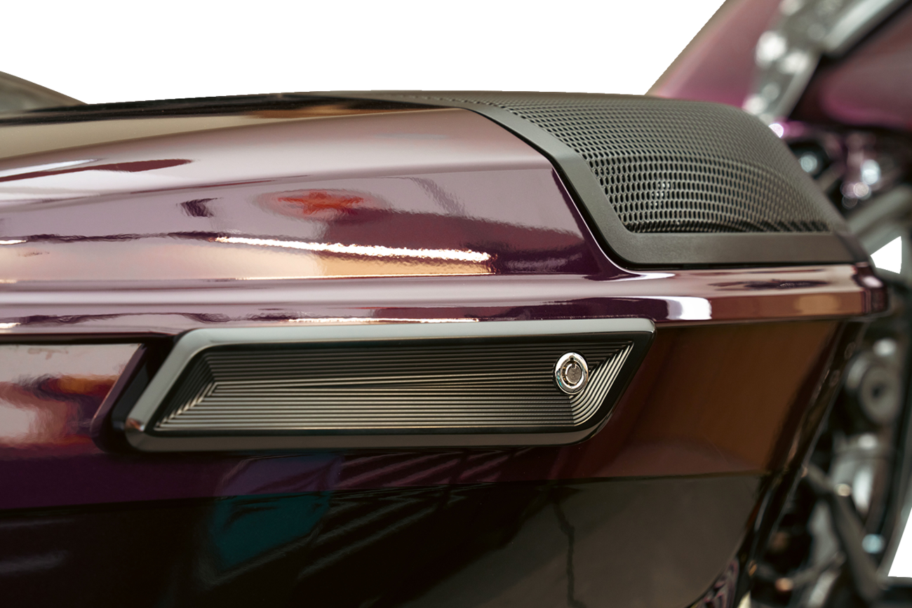 Kodlin USA Saddlebag Latch Covers - Gloss Black - Vektor - FLH/FLT '23-'26