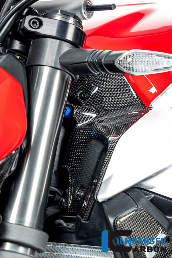 Ilmberger Carbon Air Tube Covers Left Ducati Streetfighter V2 - Gloss