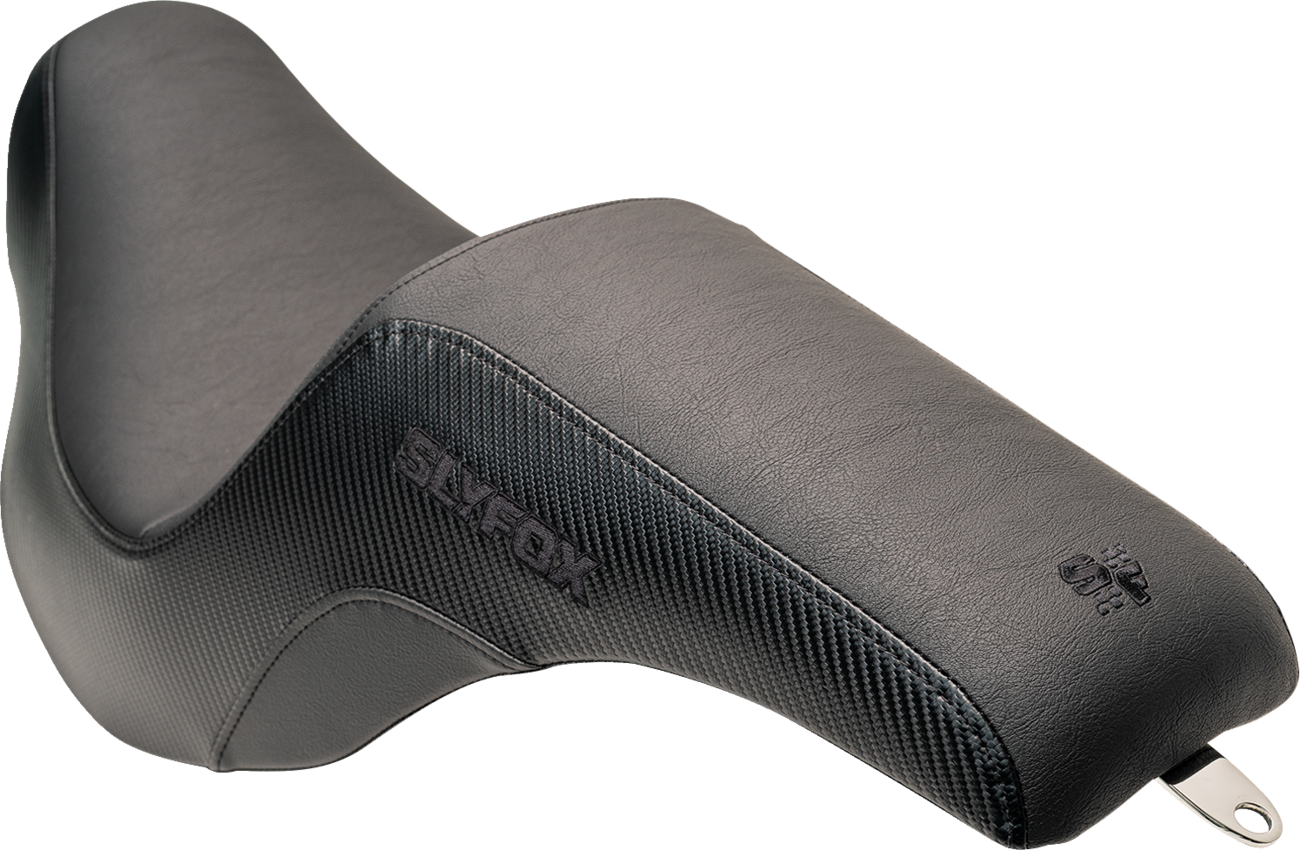 Slyfox Lowrider Drifter Seat - Black Logo - Smooth Vinyl - Carbon Fiber - FXLR/FLSB '18-'24
