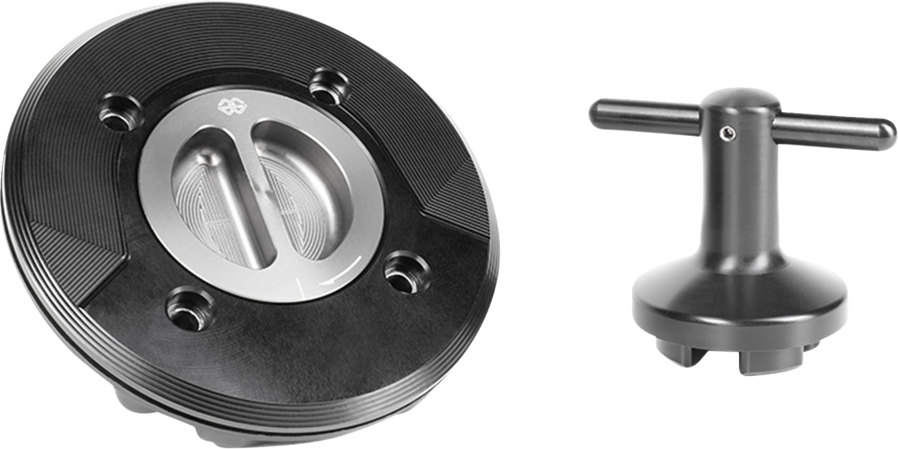 Gilles Tooling Fuel Filler Cap - Black - Kawasaki