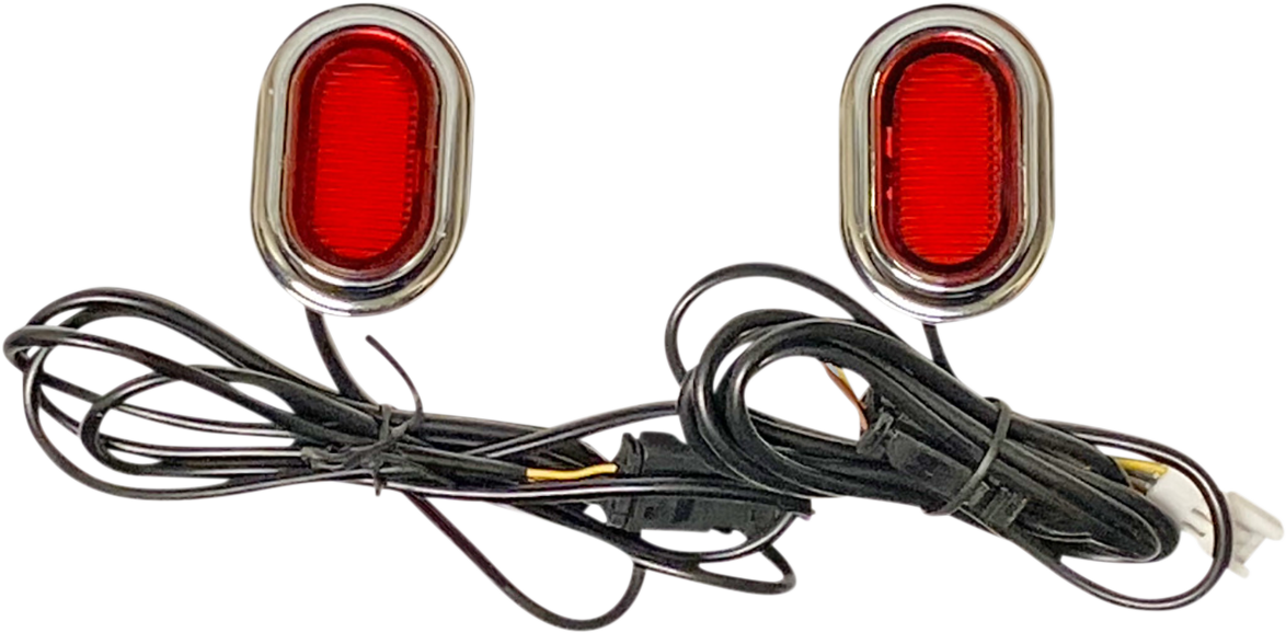 Custom Dynamics Antenna Grommet Light - Red Lens - Chrome