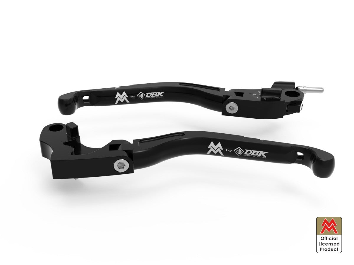 Ducabike DBK LEA22 Brake / Clutch Adjustable Levers Eco GP 2 - BLACK-BLACK