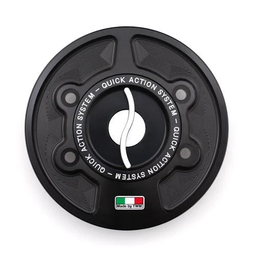 TWM Quick Action CNC Aluminum Gas Cap For BMW S1000R K63 - No / Silver