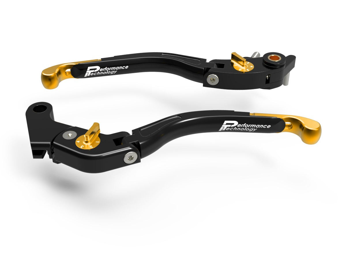 Ducabike DBK LEA06 Brake / Clutch Adjustable Levers Eco GP 2 - BLACK-GOLD