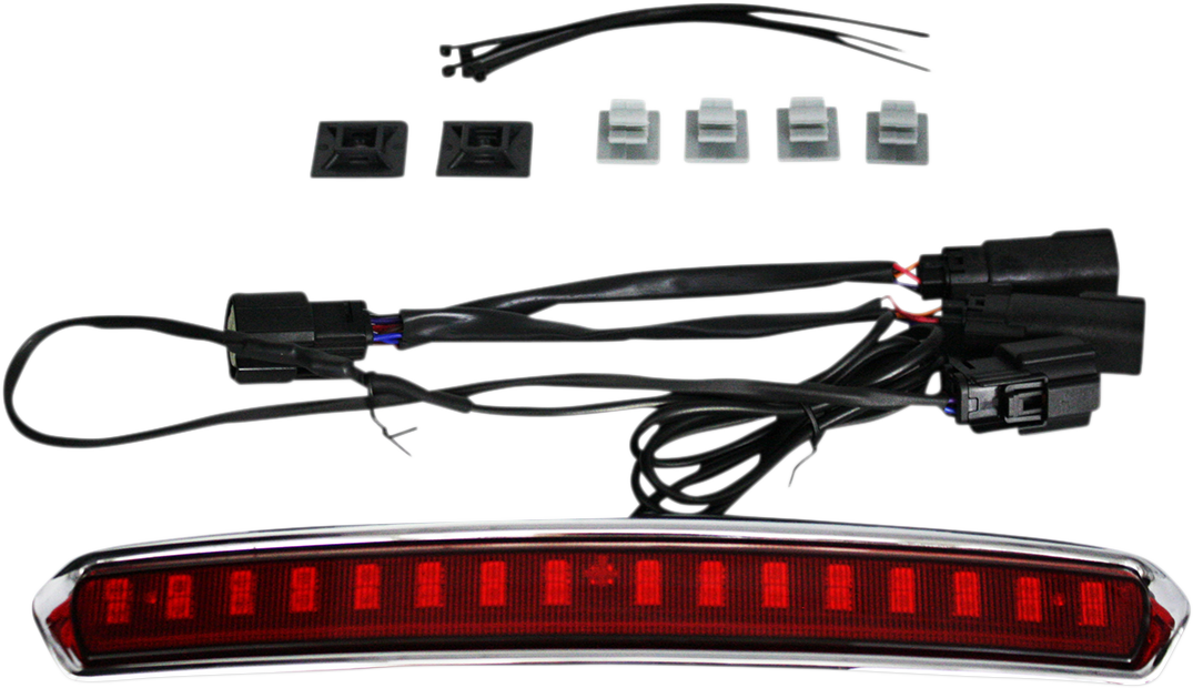 Custom Dynamics Tour Pack Lid Light - Chrome/Red