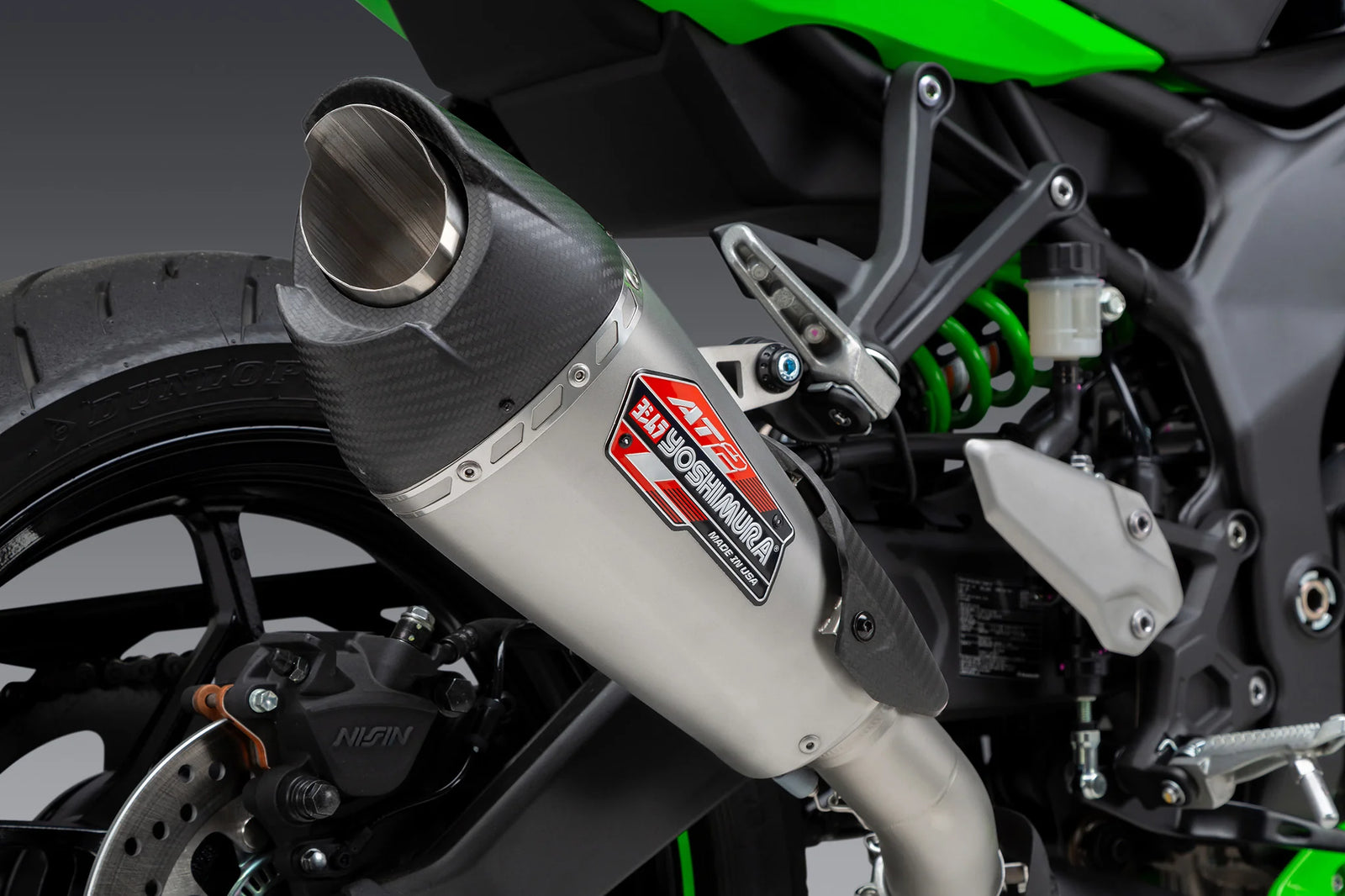 Yoshimura ZX-4RR 23-26 AT2 Stainless Slip-On Exhaust, W/ Stainless Muffler