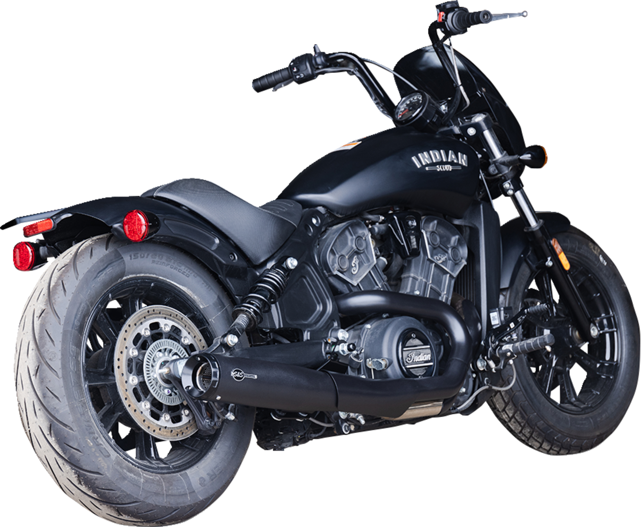 S&S Cycle 2-Into-1 Grand National Exhaust System - Black - 50-State