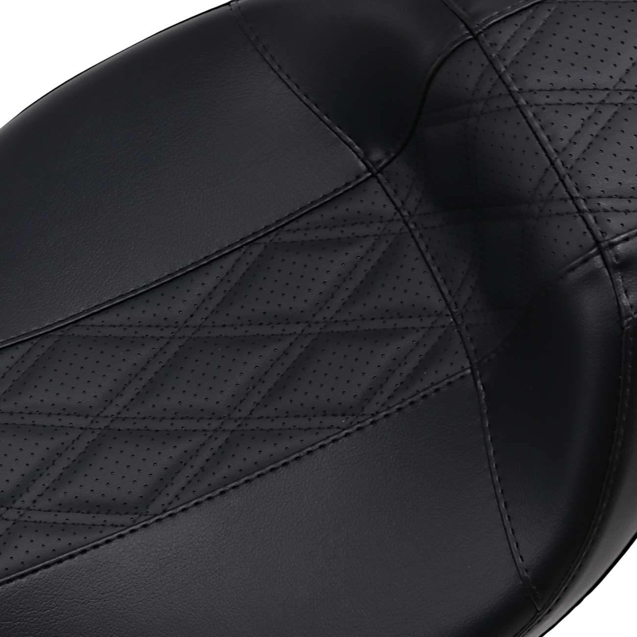 Le Pera Outcast Daddy Long Legs Seat - Full-Length - W/O Backrest - Black W/Black Double Diamond - FL
